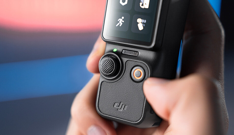 Kamera sportowa DJI Pocket 3   sport montaż nagrywanie stabilizacja montaż edycja filtry ostrość śledzenie tryby bateria akumulator zasilanie ładowanie rozdzielczość filmy obudowa odporność wielkość łączność sterowanie 