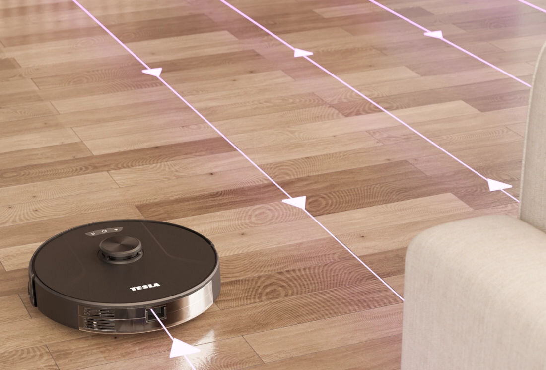 Robot sprzątający TESLA Smart Vacuum Cleaner Laser AI200 Personalizowane ustawienia sprzątanie kontrola obszar funkcja wirtualnych ścian potrzeby