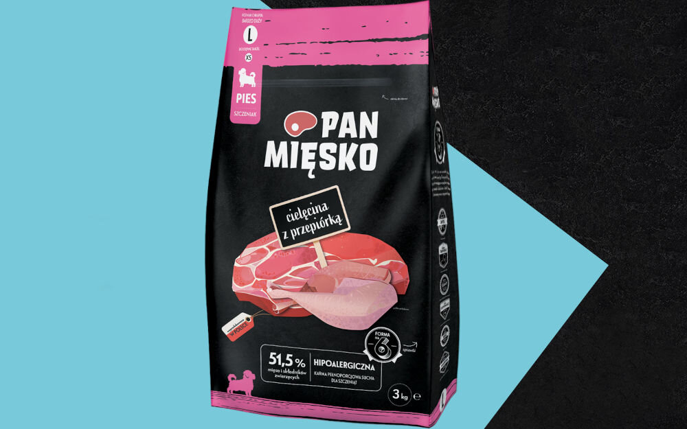 Karma dla psa PAN MIĘSKO Cielęcina z przepiórką L 3 kg naturalne składniki