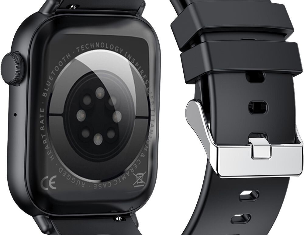 Smartwatch KIANO Watch Active 2  ekran bateria czujniki zdrowie sport pasek ładowanie pojemność rozdzielczość łączność sterowanie krew puls rozmowy smartfon aplikacja 