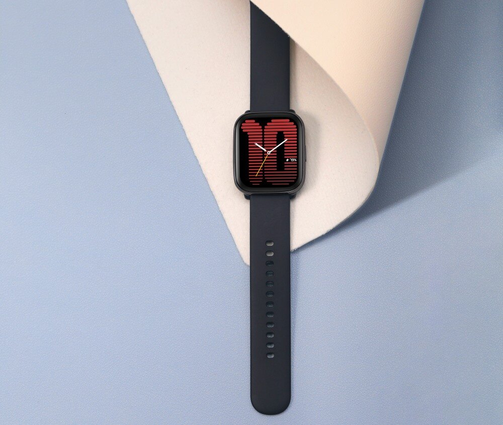 Smartwatch AMAZFIT Active ekran bateria czujniki zdrowie sport pasek ładowanie pojemność rozdzielczość łączność sterowanie krew puls rozmowy smartfon aplikacja