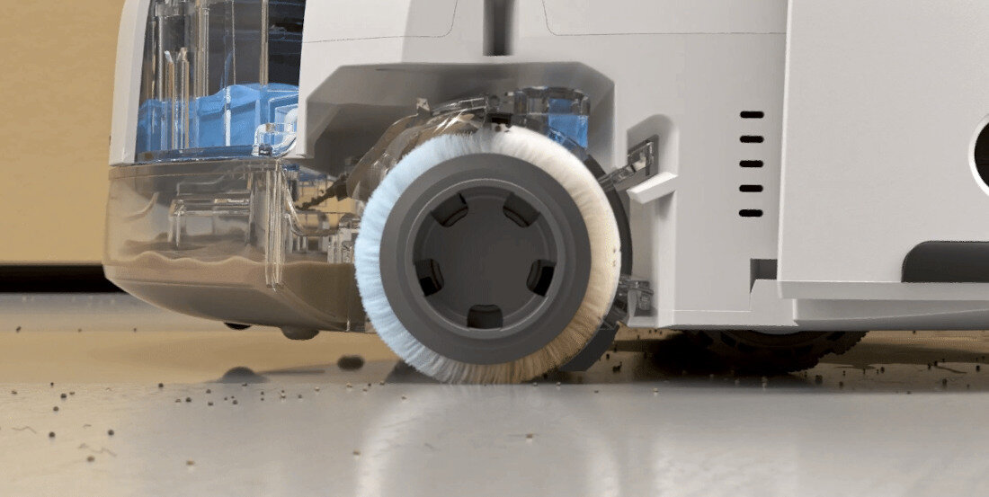 Robot sprzątający KARCHER RCF 3 Technologia czyszczenia omija wykrywanie twrade podłogi dwa zbiorniki pojemność czysta woda brudna woda