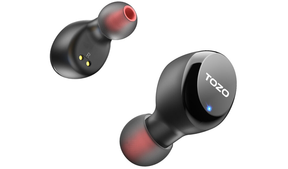 Słuchawki dokanałowe TOZO T6S  - asytent głosowy