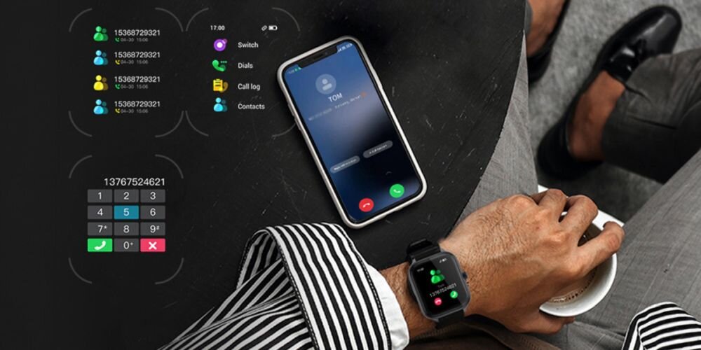 Smartwatch IMILAB ST1   ekran bateria czujniki zdrowie sport pasek ładowanie pojemność rozdzielczość łączność sterowanie krew puls rozmowy smartfon aplikacja 