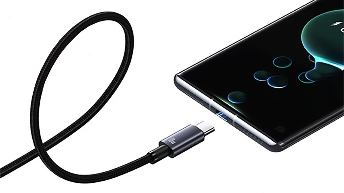 Kabel USB - USB-C USAMS SJ680USB01 3A 0.25 m Stalowy szybkie ładowanie efektywny transfer danych w krótkim czasie długość 0,25