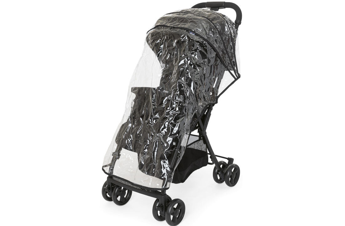 Wózek dziecięcy CHICCO Ohlala 3 Jet Black Okrycie przeciwdeszczowe wodoodporny ochrona materiał wykonanie 