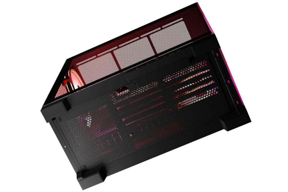 Obudowa MODECOM Volcano Space Apex ARGB Midi Czarny filtry przeciwkurzowe odkręcane śledzie zaślepek kart PCIe pionowy montaż kart graficznych śrubokręt, podpórka pod GPU ściereczka
