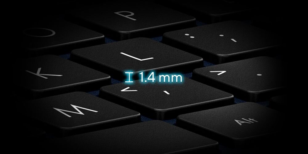 Laptop ASUS VivoBook 14 - Długi skok klawiszy 1,4 mm 