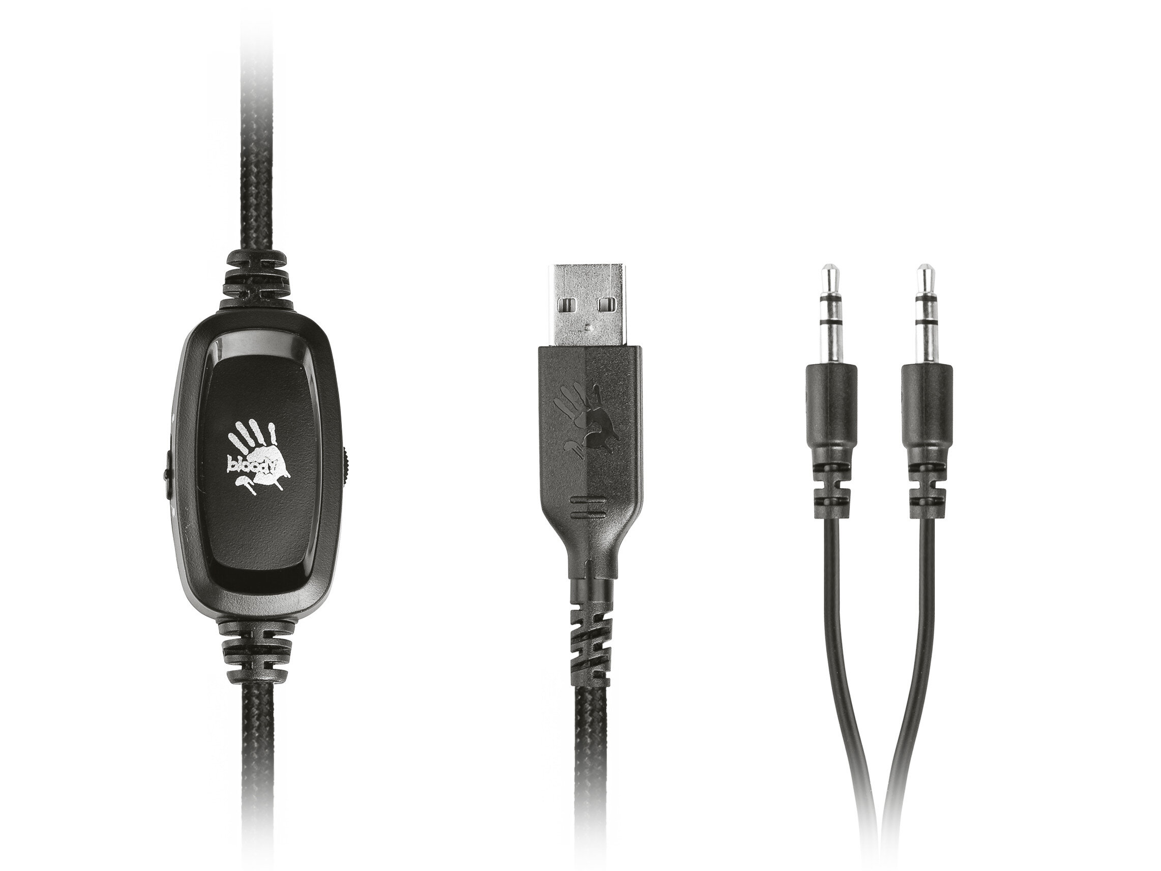 A4TECH Bloody G260p obrotowy, jednokierunkowy mikrofonowi z redukcją szumów, kontrolerowi umieszczonemu na kablu natężenie dźwięku wyłączaj mikrofon