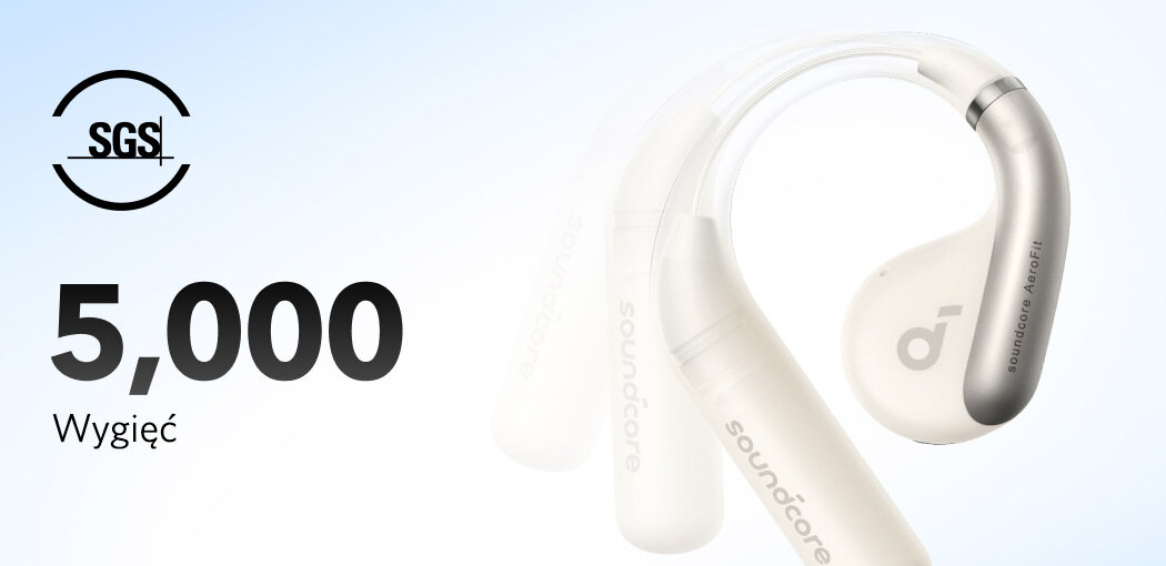 Słuchawki powietrzne SOUNDCORE Aerofit Open-Ear trwalosc wytrzymalosc