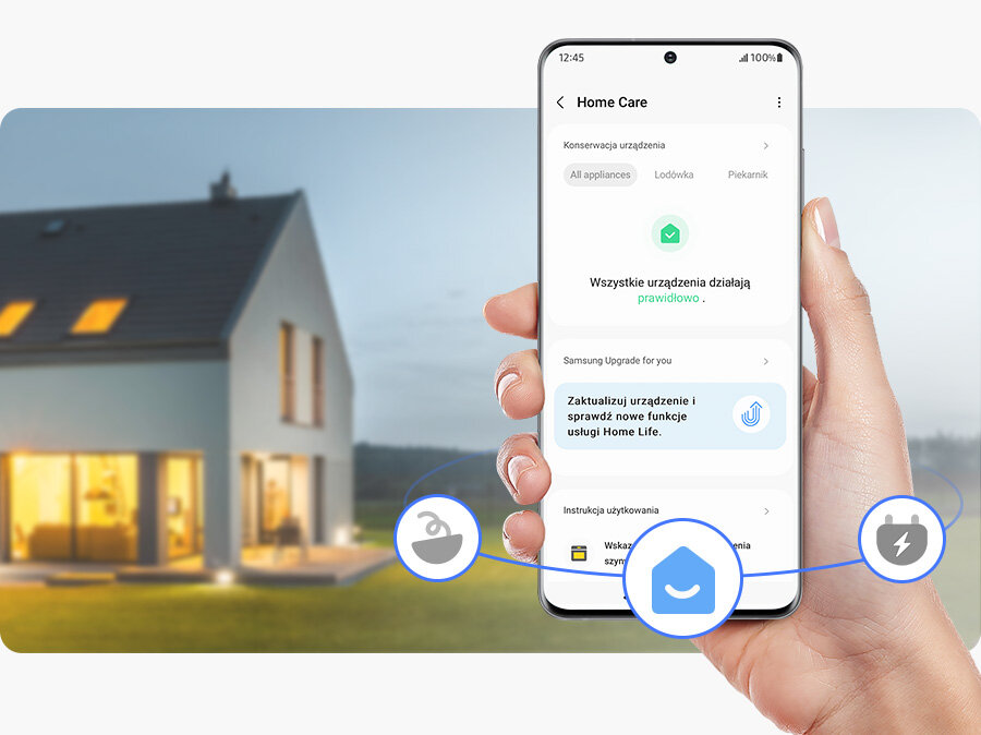 aplikacja SmartThings Home Care to zdalna kontrola nad urządzeniami Samsung