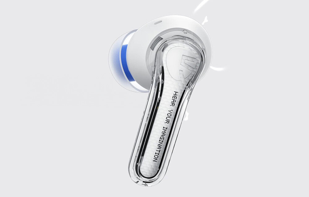Słuchawki dokanałowe SOUNDPEATS Clear krystaliczne czyste rozmowy przestrzen podwojne mikrofony