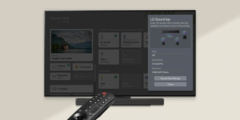 Telewizor LG 48C45LA  - interfejs WOW