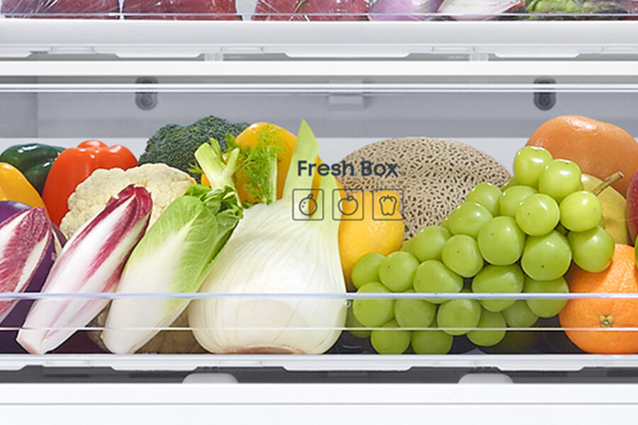 Najważniejsze korzyści: Fresh Box - Samsung lodówka z zamrażalnikiem BRB38G705DWW