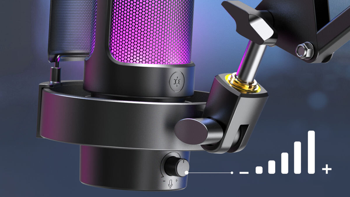 Mikrofon FIFINE A8 Czarny dotykowe wyciszanie regulacja głośności 