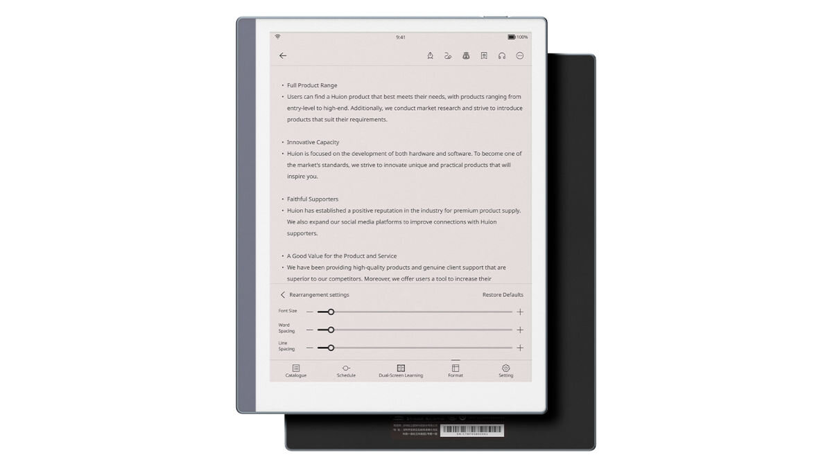 Notatnik elektroniczny HUION Kamvas Ink monochromatyczny panel e-ink czytnik e-booków
