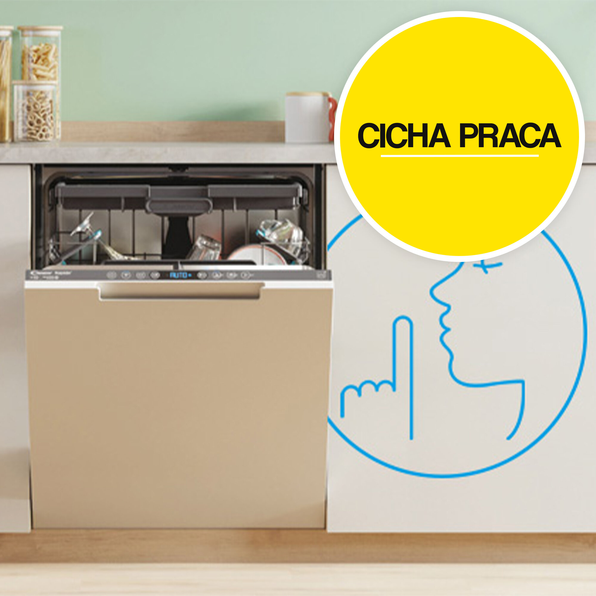 Zmywarka CANDY Brava CDIH 2T1145 Trzeci kosz Aqua Stop cena