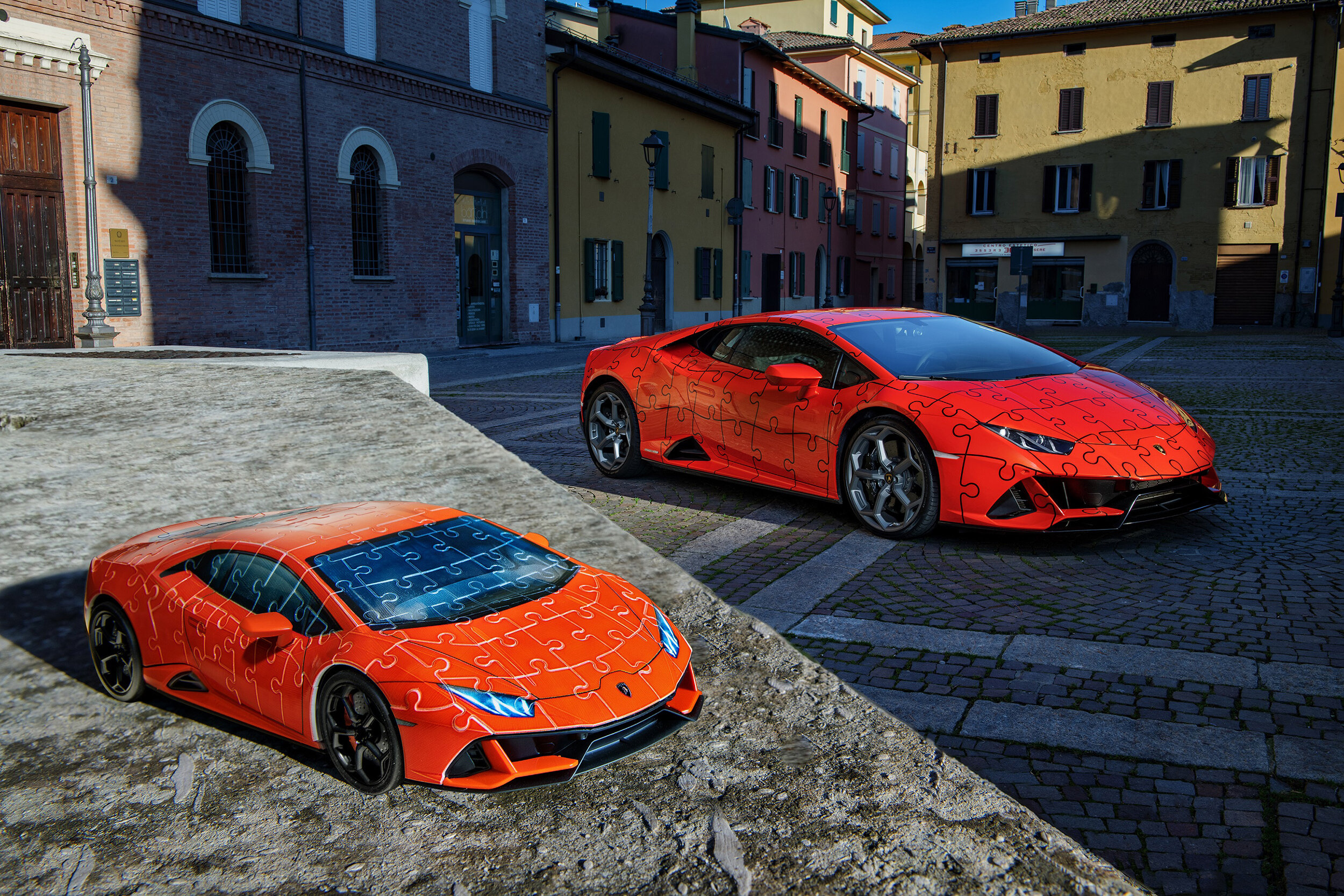 Puzzle 3D RAVENSBURGER Lamborghini Huracan Evo Arancio 11571