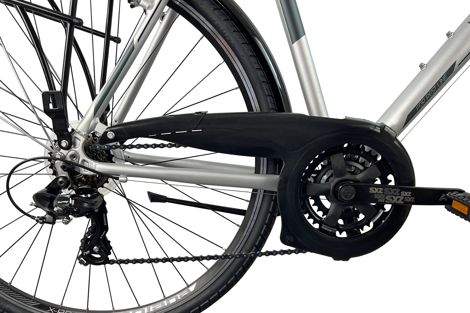 Rower trekkingowy INDIANA X-Road M17 28 cali męski Srebrny