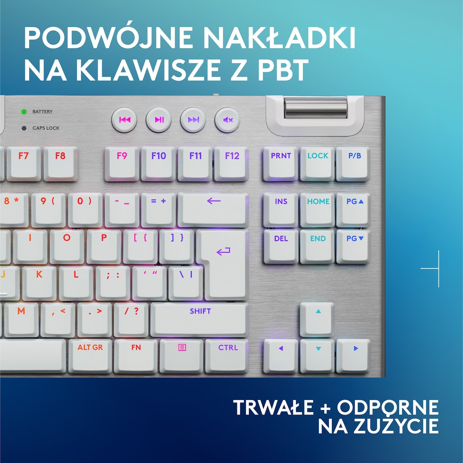 LogicoolG G915 X LIGHTSPEED TKLホワイト G915 X TKL Bezprzewodowa klawiatura do gier RGB | Logitech G