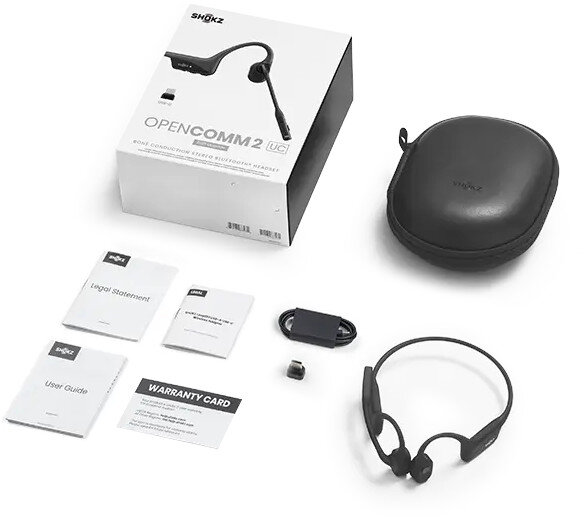 SHOKZ OPENCOMM2 UC ブラック OpenComm2 UC ビジネスモデル 骨伝導ヘッドセット - Shokz