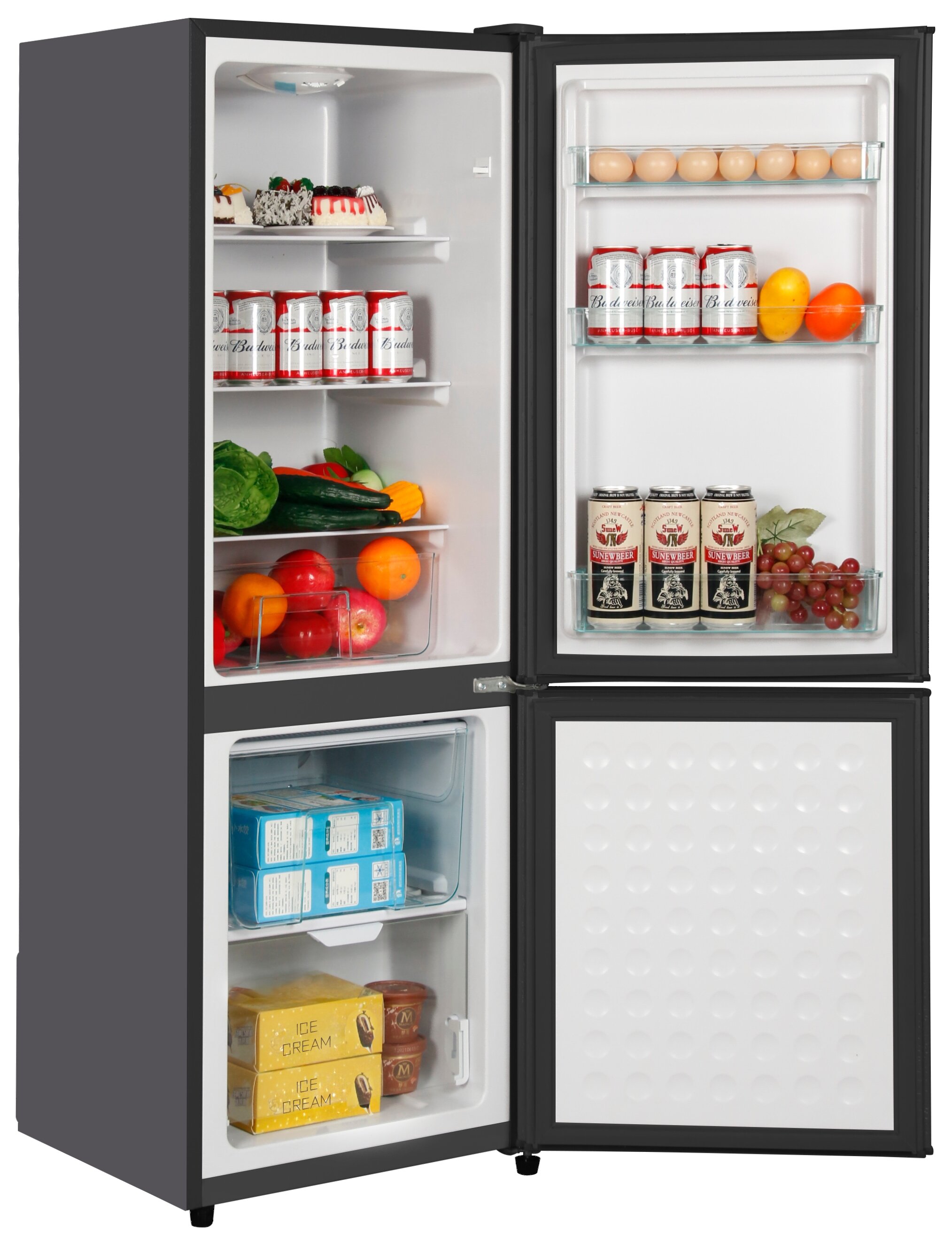 Lodówka LIN LI-BFD166 140.5cm Grafitowa cena, opinie, dane