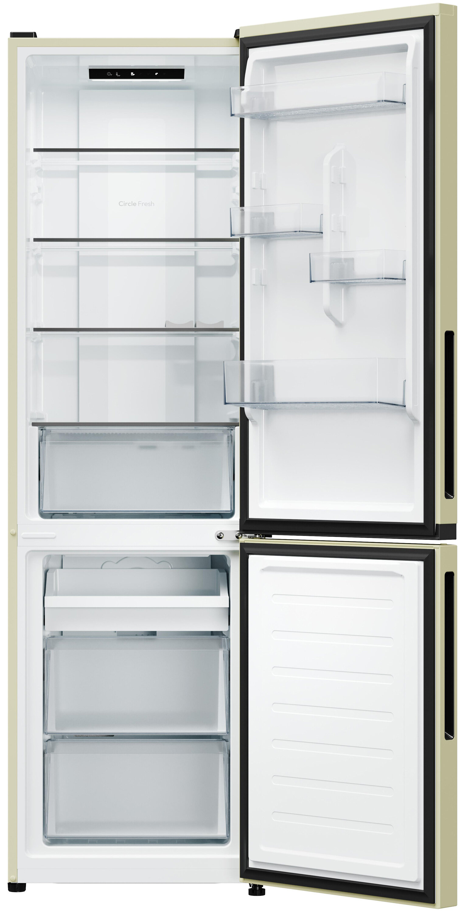 c Lodówka CANDY CNCQ2T518EG No Frost zielona o szerokości 55cm cena